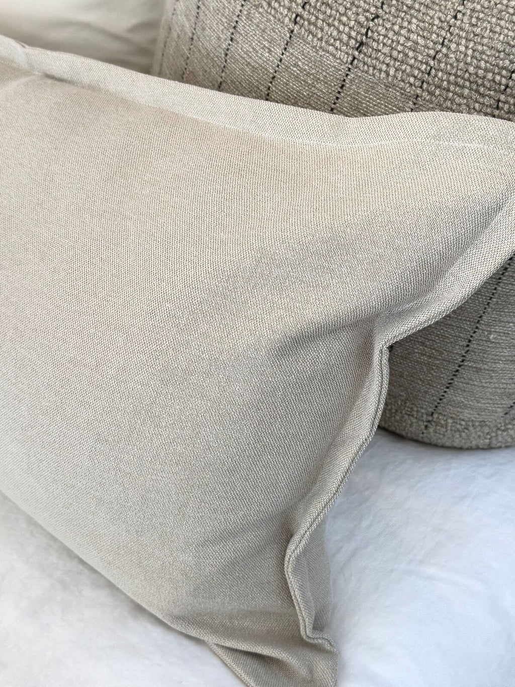 Audrey Long Lumbar Natural Cushion Cover