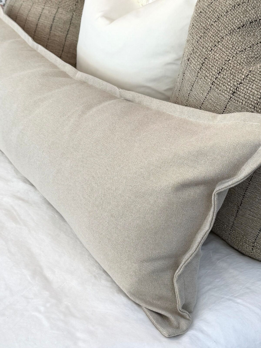 Audrey Long Lumbar Natural Cushion Cover