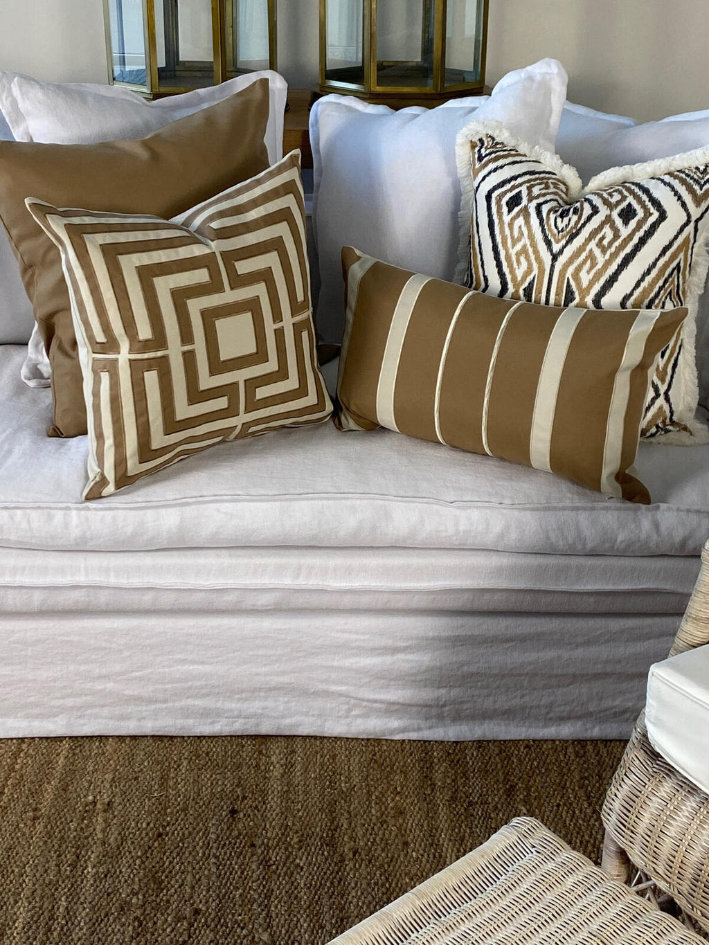 Acapulco Khaki Cushion Cover