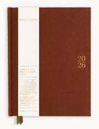 Bespoke Letterpress 2026 Day to a Page Large Linen Bound Planner - Bronze