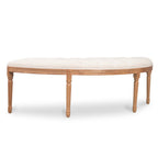 Lenora Oak Bench Light Beige