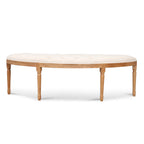 Lenora Oak Bench Light Beige