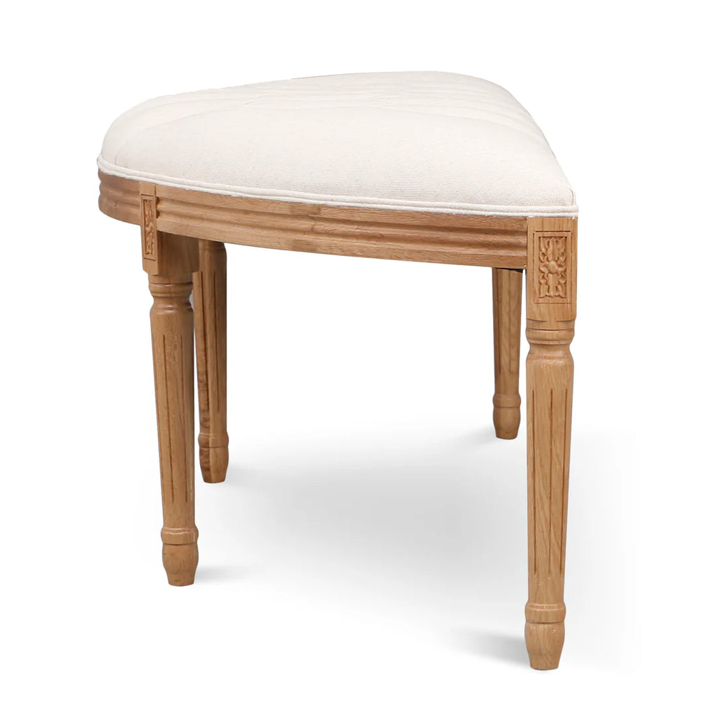 Lenora Oak Bench Light Beige
