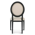 Lula Fabric Dining Chair Light Beige & Black