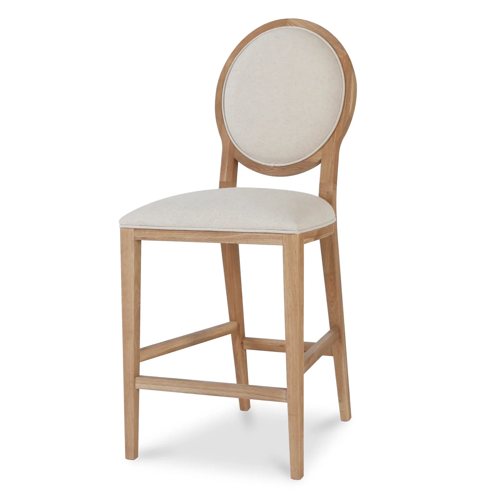 Set of 2 Hamptons Light Beige Bar Stools