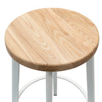 James 65cm Bar Stool Natural Timber