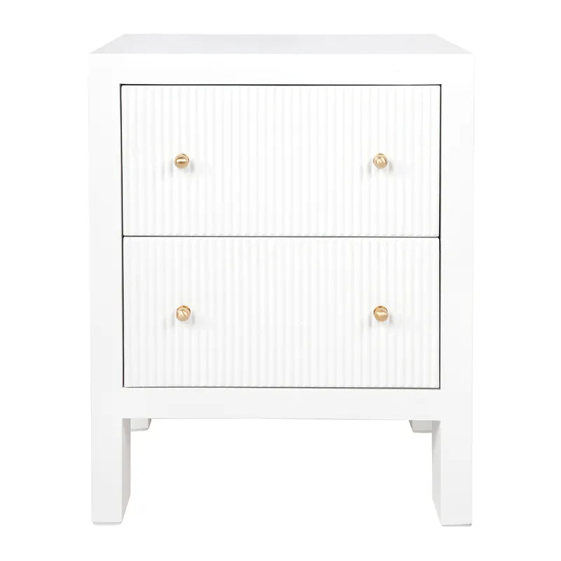 Ariana Bedside Table Small White