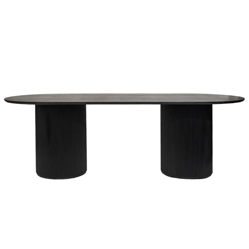 Arlo Oval Dining Table 2.4m Black