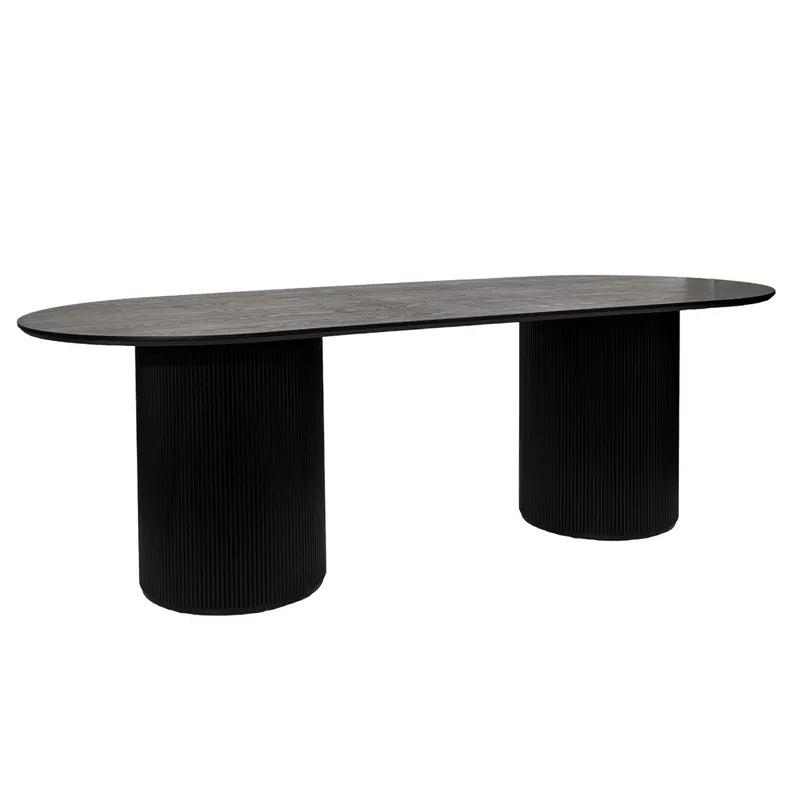 Arlo Oval Dining Table 2.4m Black