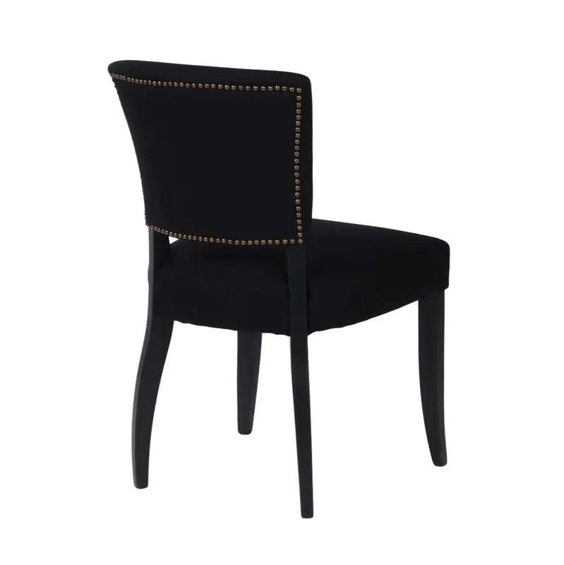 Noah Dining Chair Black Cotton Set of 2