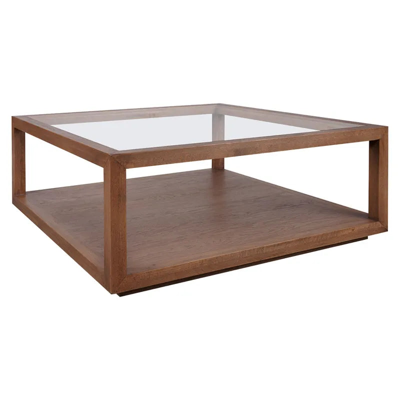 Sadie Oak Square Coffee Table - Walnut